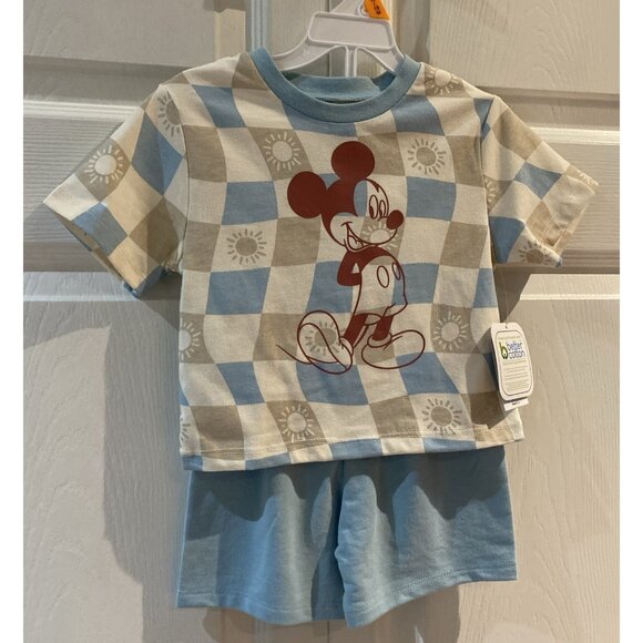 Disney Baby Mickey Mouse 2 Piece Shorts Set Size 12-18 Months - Picture 1 of 9